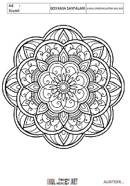 Mandala boyama sayfaları